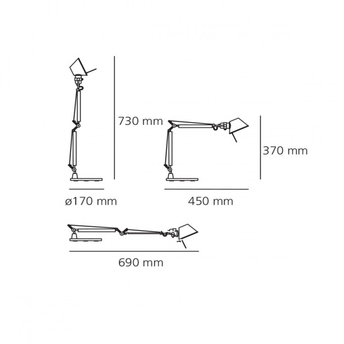 Stona lampa Tolomeo  MICRO LED  A011900 