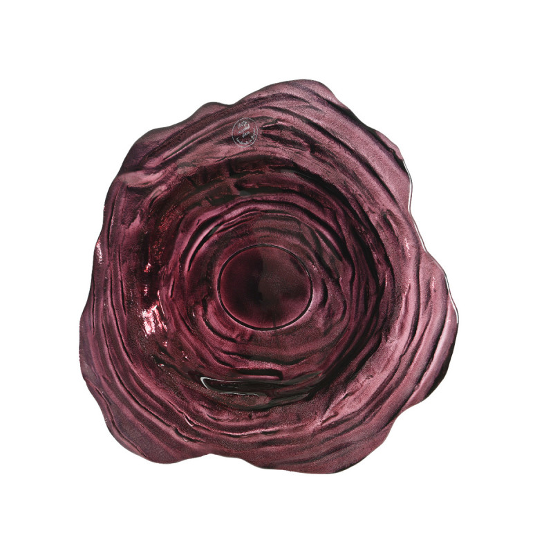 Dekorativni stakleni tanjir bordo 870142