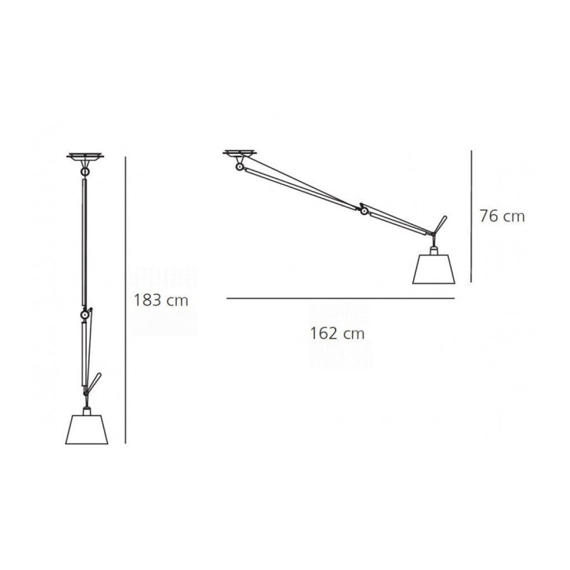 Visilica Tolomeo Decentra 0629000A+0780020A