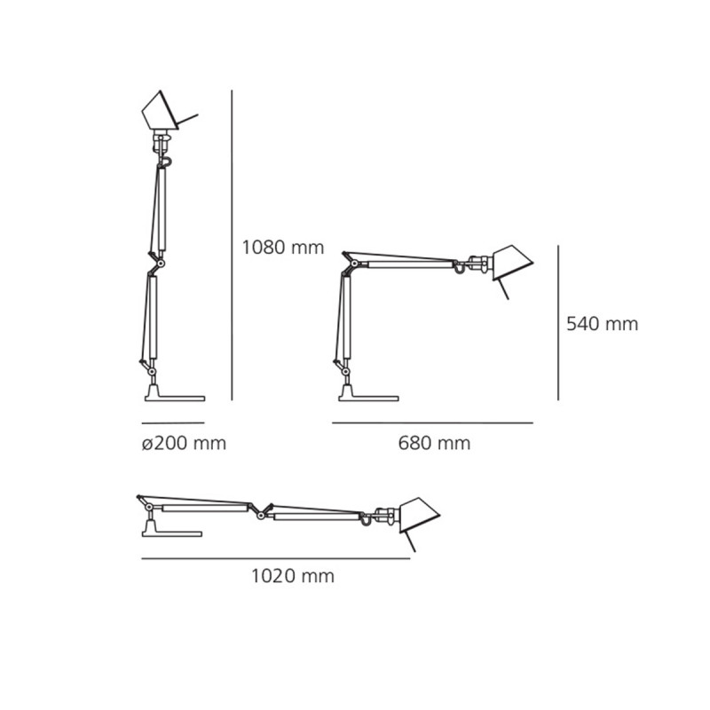 Stona lampa Tolomeo MINI LED A005600+A008600