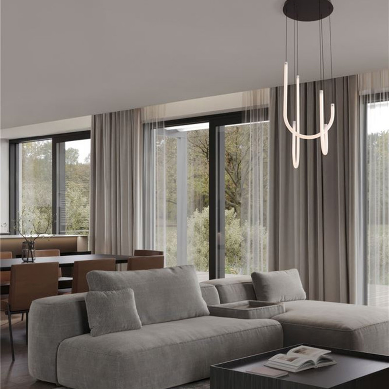 9100151 Topaz suspension LED 40w 3000K dimmable matt black 