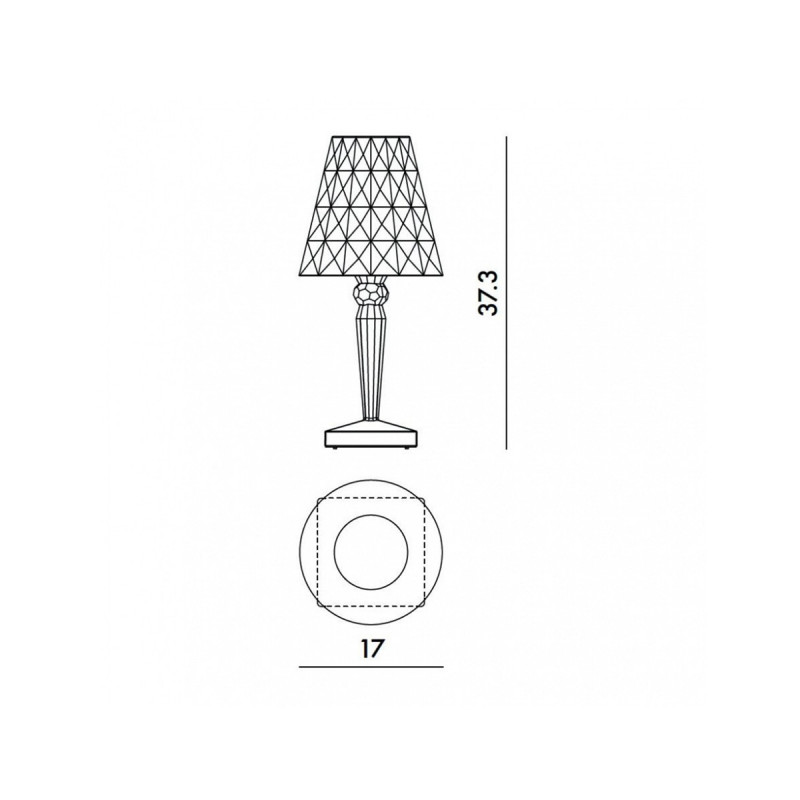 Stona lampa Big Battery 9470/B4 kristal