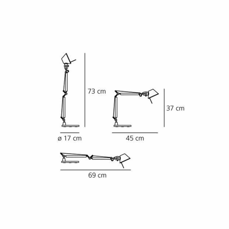 Stona lampa TOLOMEO MICRO ALLUMINIO