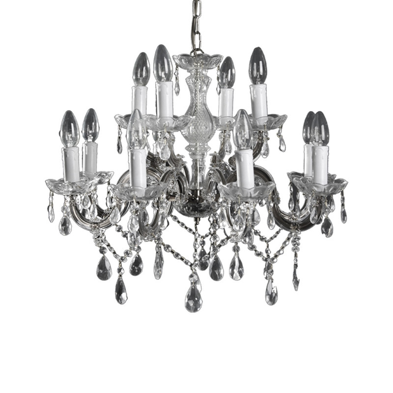 Kristalni luster 1200/8 +4 hrom