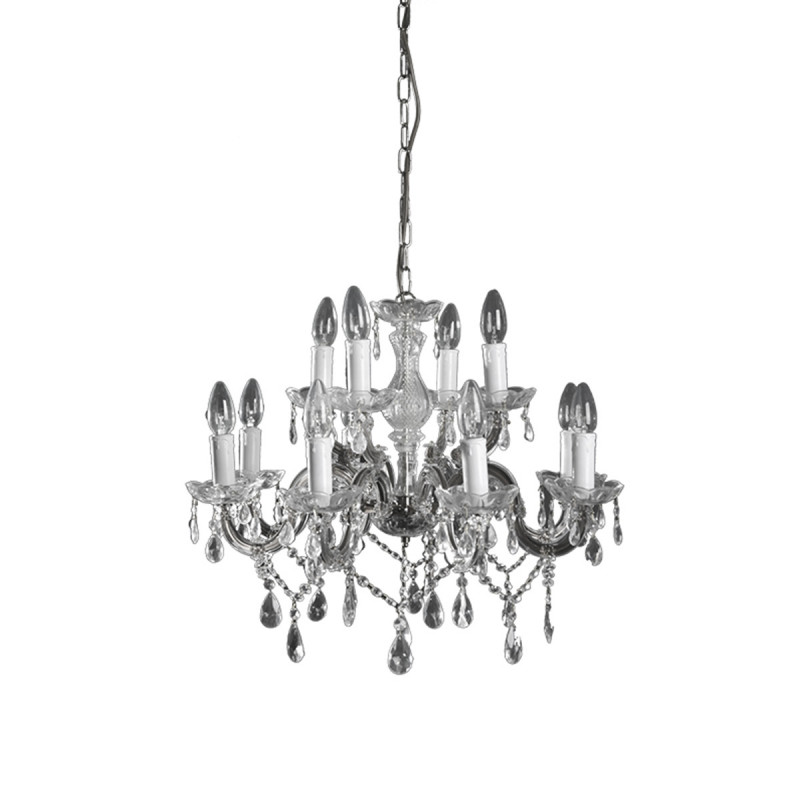 Kristalni luster 1200/8 +4 hrom