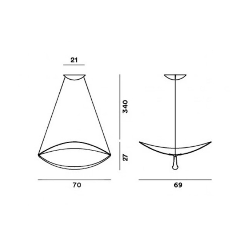 Visilica Plena led 283007-10 bela