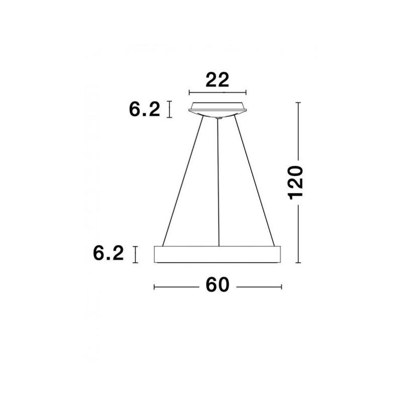 Led visilica Rando Thin 9453454 zlatna 