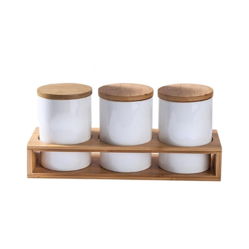 Set keramičkih posuda za začine Wood MU0721-24
